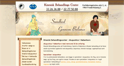 Desktop Screenshot of kinesiskbehandlingscenter.dk