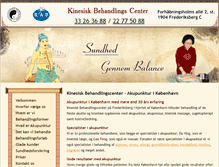 Tablet Screenshot of kinesiskbehandlingscenter.dk